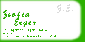 zsofia erger business card
