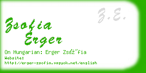 zsofia erger business card